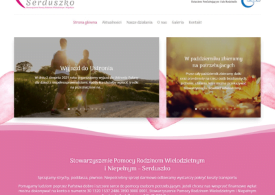 Strona internetowa stowarzyszenia Serduszko