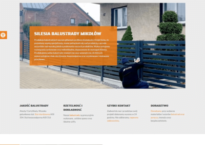 Mikołowski producent balustrad. Strona WWW silesiabalustrady.pl