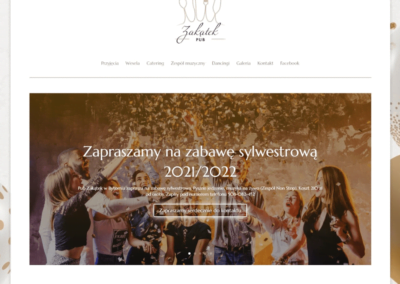 Pub Zakątek w Bytomiu. Strona WWW.